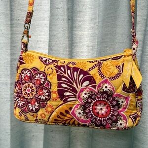 Vera Bradley Bali Gold Amy Bag Very Nice Condition! Retired Pattern